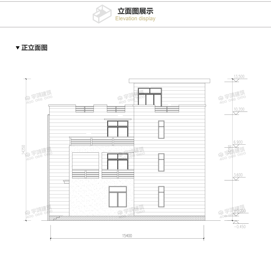 110平三層現(xiàn)代風農村房屋設計全套圖紙