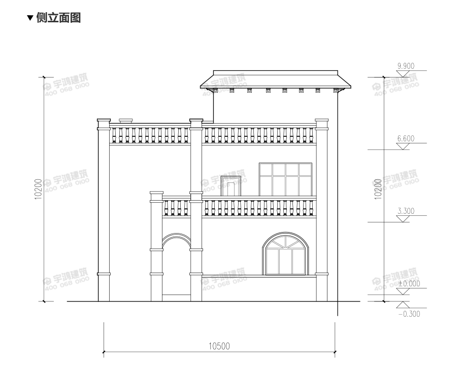 15X10米帶復(fù)式客廳英式農(nóng)村小別墅圖紙