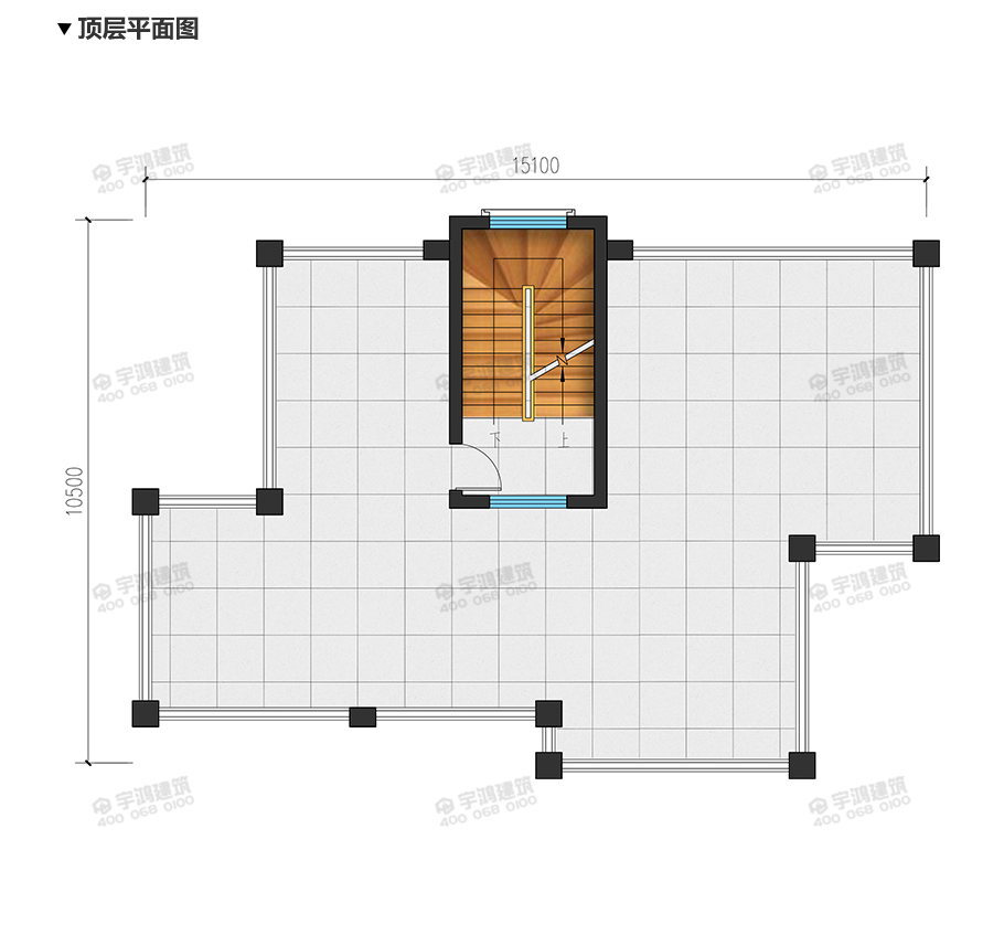 15X10米帶復(fù)式客廳英式農(nóng)村小別墅圖紙