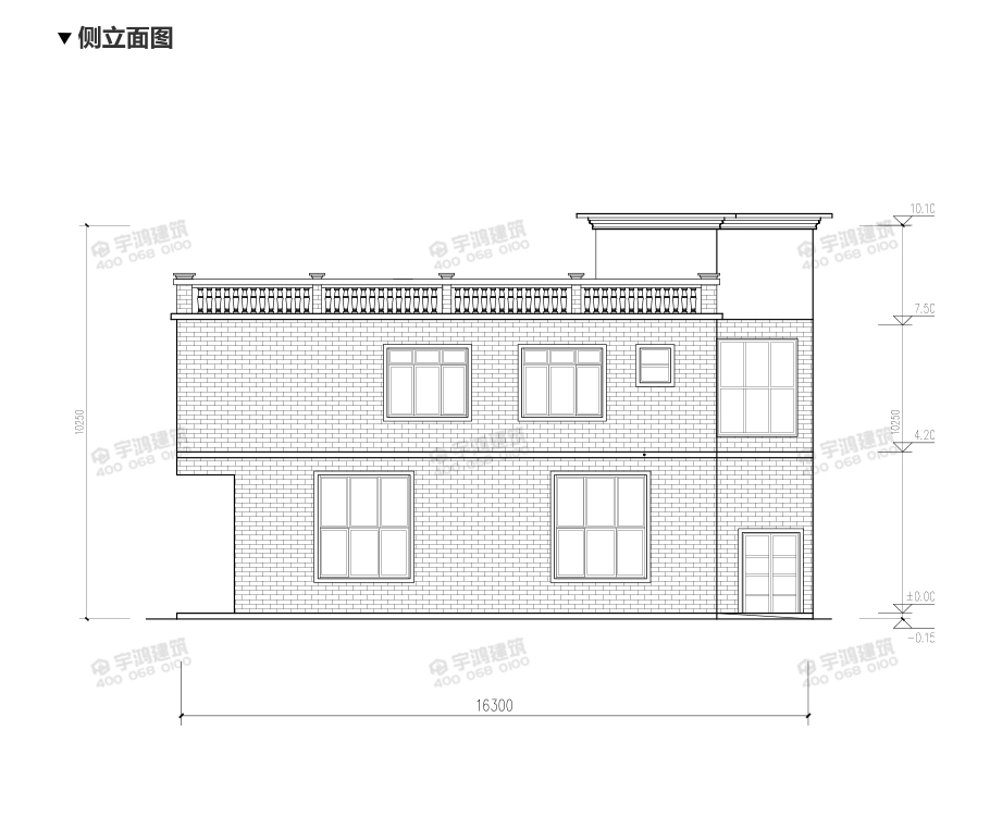 13mx16m歐式帶商鋪農村自建房圖紙