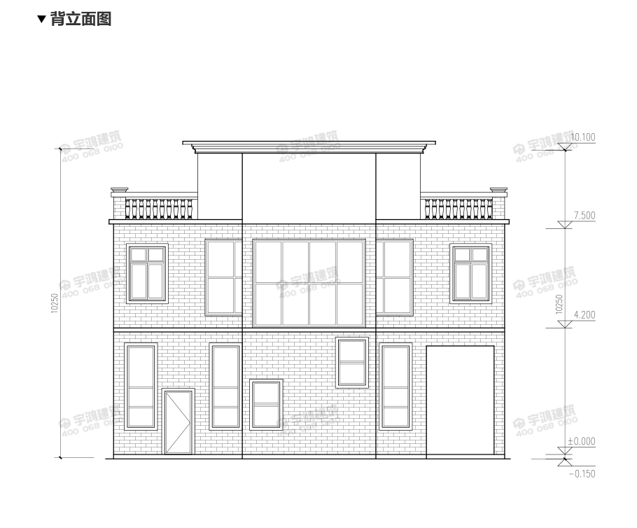 13mx16m歐式帶商鋪農村自建房圖紙