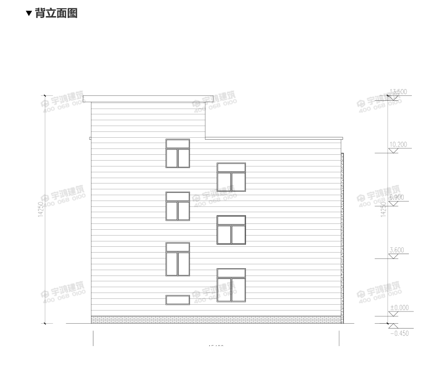 110平三層現代風農村房屋設計全套圖紙