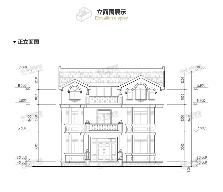 12x12米26萬新農村自建房設計圖紙