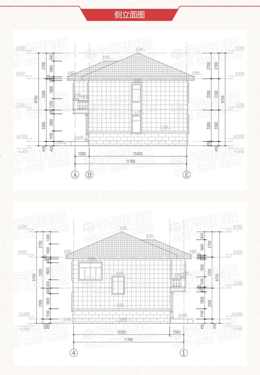 141平帶露臺農村二層房屋設計圖紙