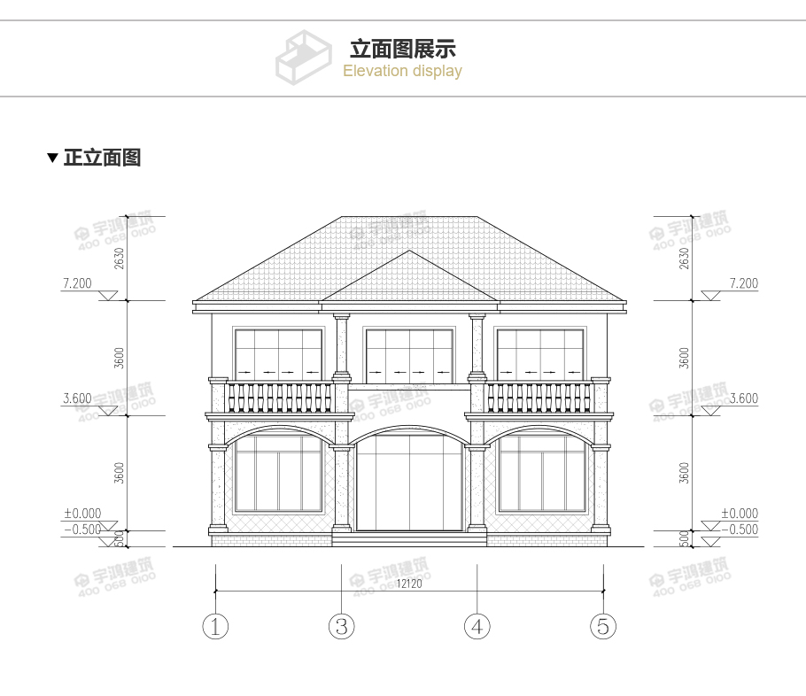 153平帶堂屋農村簡歐房屋設計施工圖紙