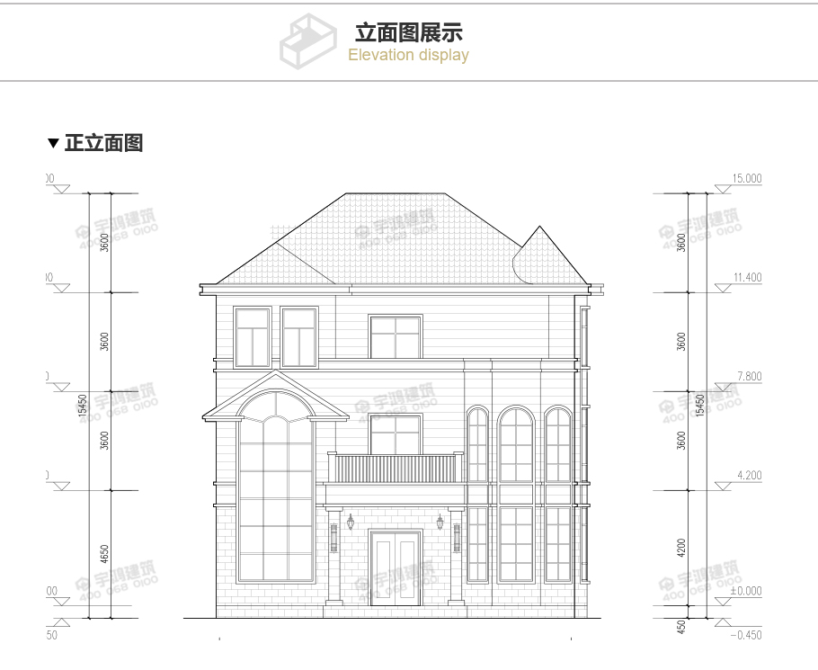 175平新款帶堂屋三層小洋樓設計圖紙及效果圖