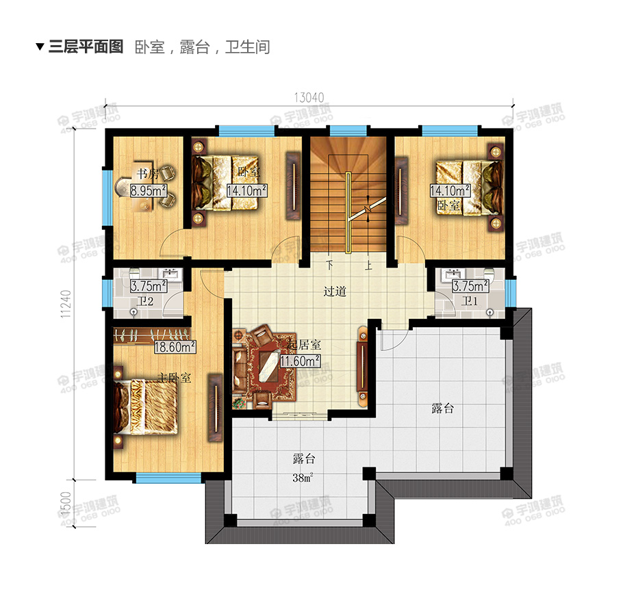 30萬樸素農村別墅設計圖紙及效果圖