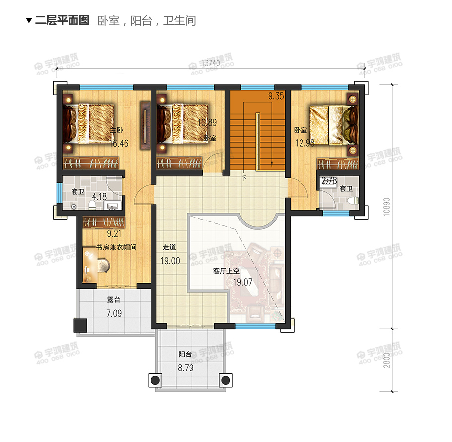 140平新中式20萬(wàn)元二層小樓設(shè)計(jì)圖，耐看實(shí)用