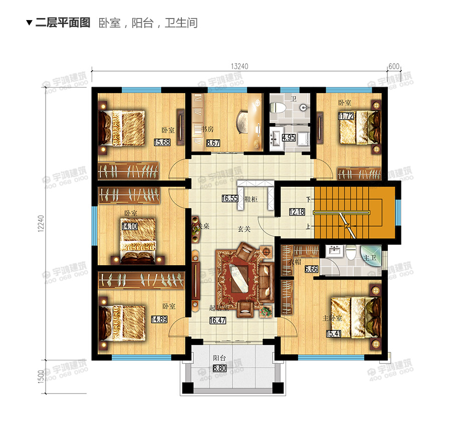 170平帶地下室新農村三層自建房設計圖紙