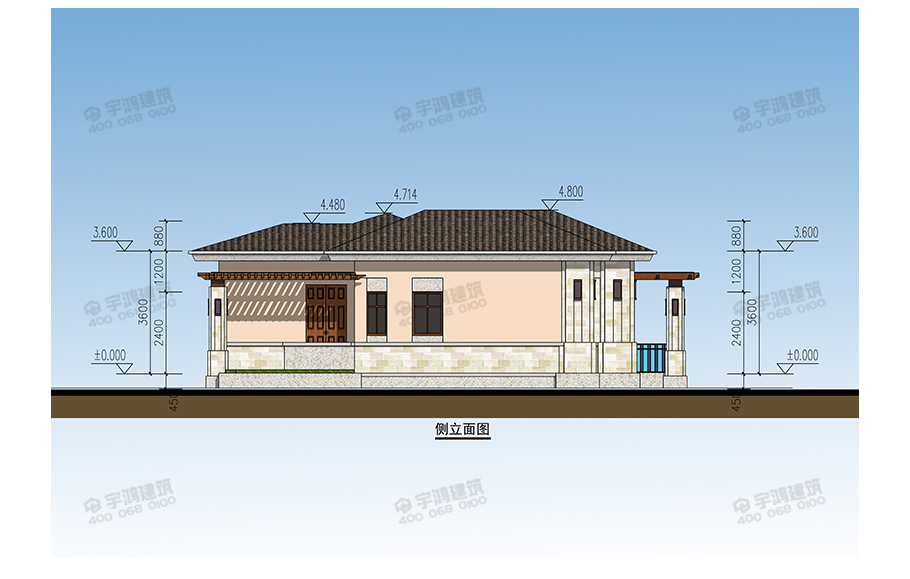 鄉下建房一層別墅戶型圖及效果圖，時尚又實惠