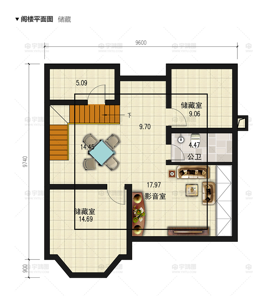 90平帶地下室歐式農(nóng)村別墅設(shè)計(jì)圖，造價(jià)20萬(wàn)還帶閣樓